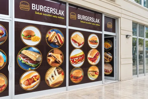 Burgerslak · Vitrin dijital baskı