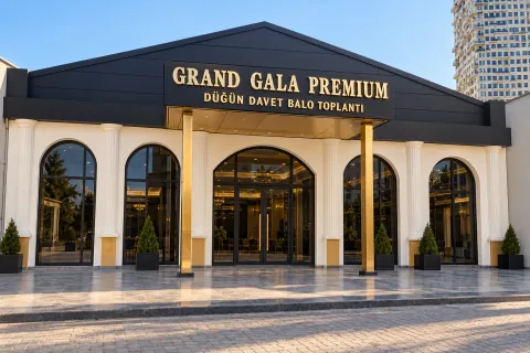 Grand Gala için tabela ve cephe bütünlüğü tasarım örneği