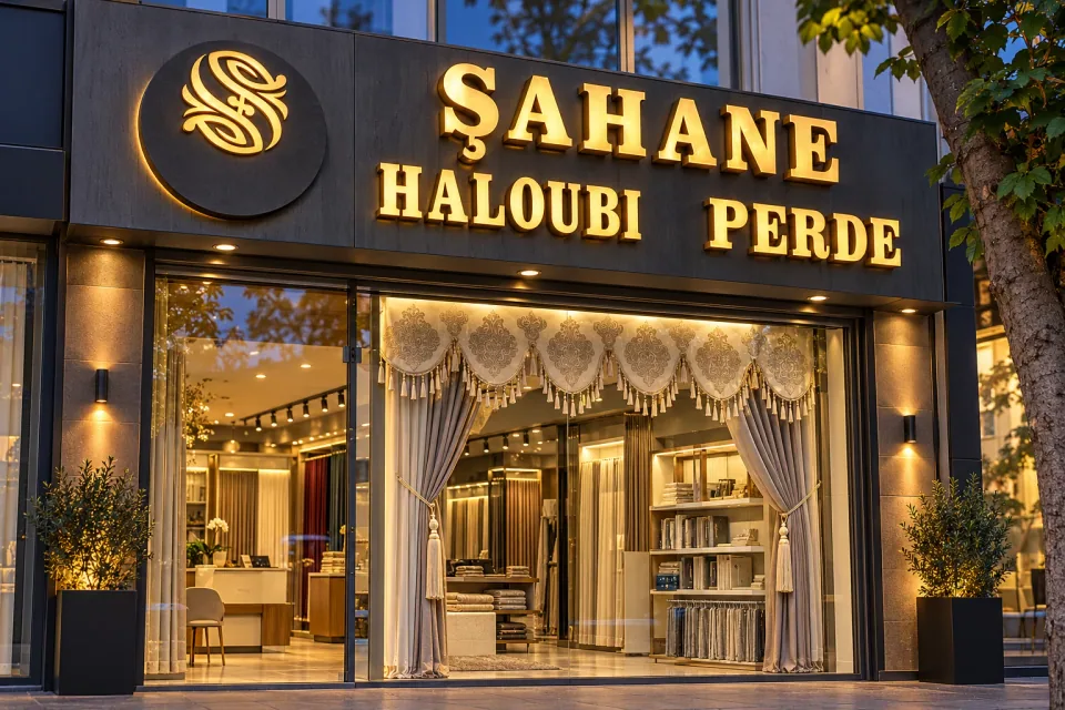Şahane Haloubi Perde · Altın harf